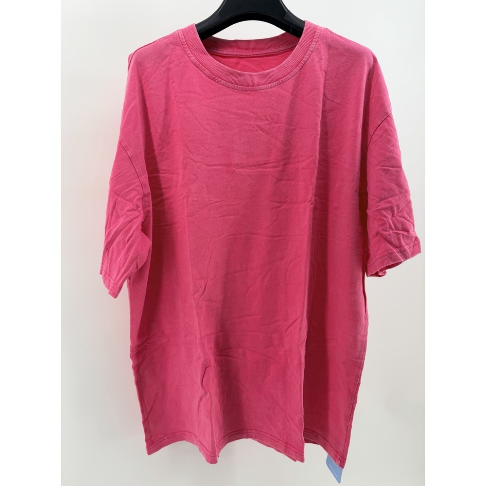 AugYew Women's Pink T-Shirt Size L 100% Cotton Short Sleeve NWT New